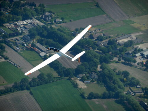Twin zweefvliegtuig zweefvliegen in brabant